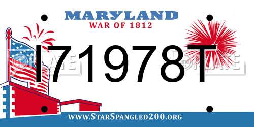 I71978T Maryland License Plate