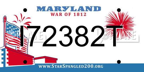 I72382T Maryland License Plate