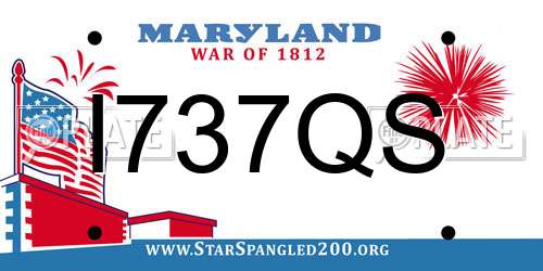 I737QS Maryland License Plate