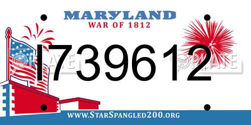 I739612 Maryland License Plate