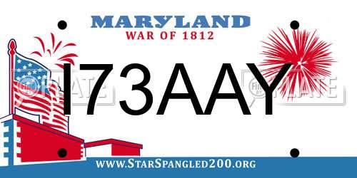 I73AAY Maryland License Plate