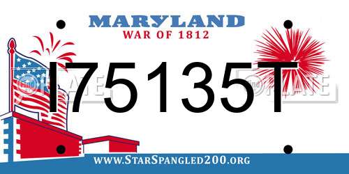 I75135T Maryland License Plate