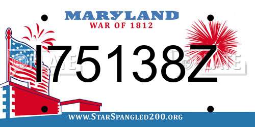 I75138Z Maryland License Plate