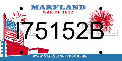 I75152B Maryland License Plate
