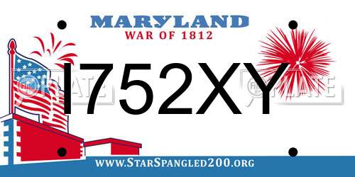 I752XY Maryland License Plate