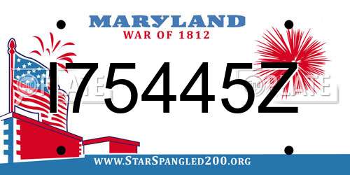 I75445Z Maryland License Plate