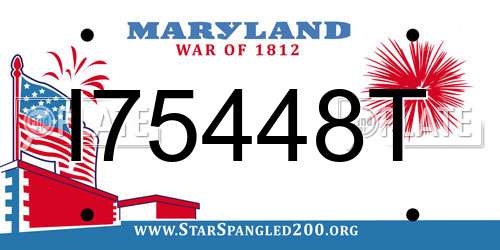 I75448T Maryland License Plate