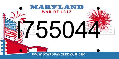I755044 Maryland License Plate