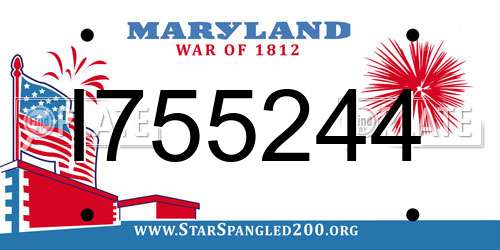 I755244 Maryland License Plate