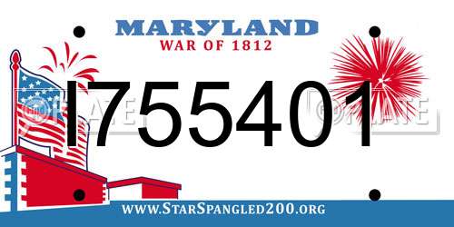 I755401 Maryland License Plate