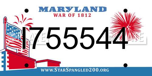 I755544 Maryland License Plate