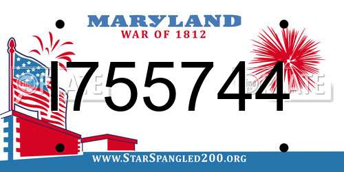 I755744 Maryland License Plate