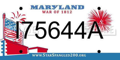 I75644A Maryland License Plate