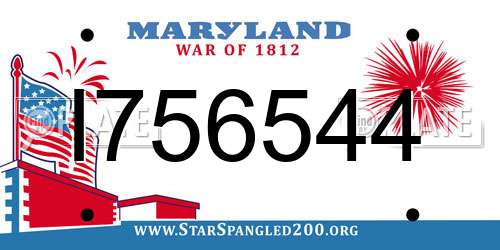 I756544 Maryland License Plate