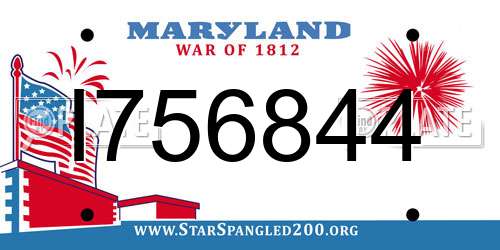 I756844 Maryland License Plate