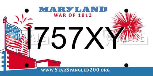 I757XY Maryland License Plate