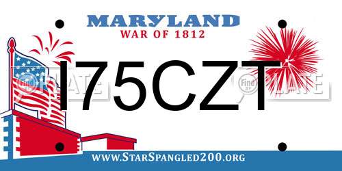 I75CZT Maryland License Plate