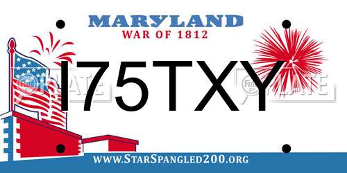 I75TXY Maryland License Plate