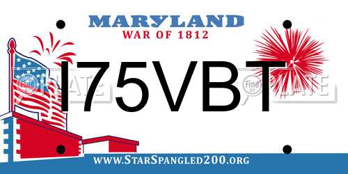 I75VBT Maryland License Plate