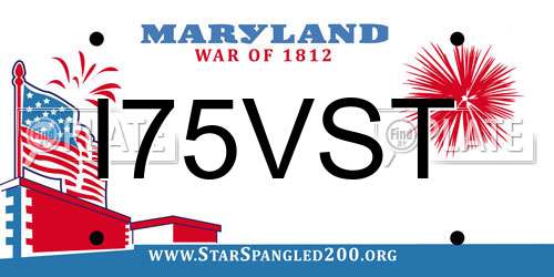 I75VST Maryland License Plate