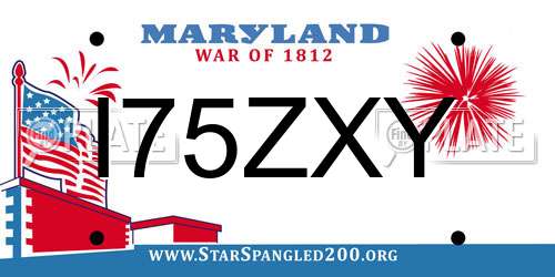 I75ZXY Maryland License Plate