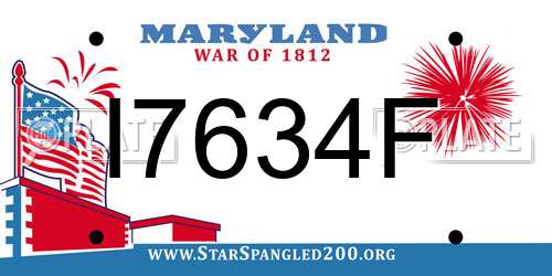 I7634F Maryland License Plate