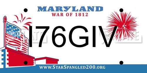 I76GIV Maryland License Plate