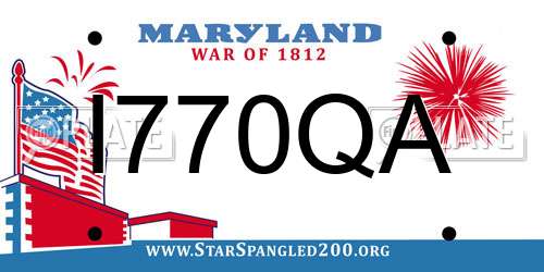 I770QA Maryland License Plate