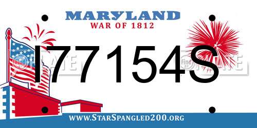 I77154S Maryland License Plate