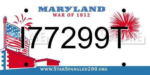 I77299T Maryland License Plate