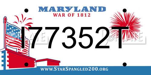 I77352T Maryland License Plate