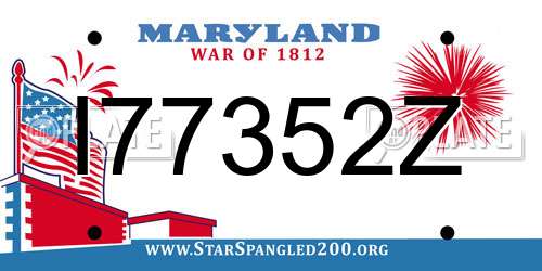 I77352Z Maryland License Plate