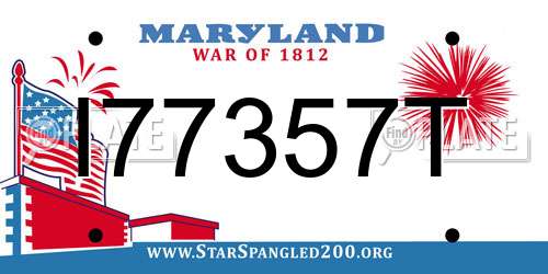 I77357T Maryland License Plate