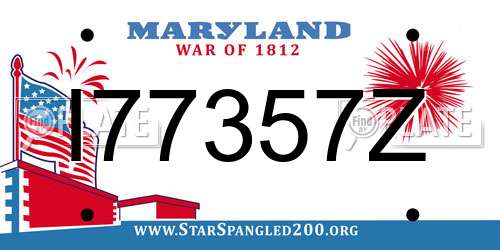 I77357Z Maryland License Plate
