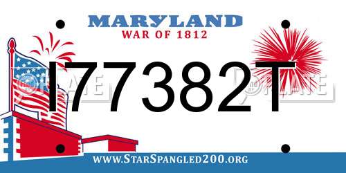 I77382T Maryland License Plate
