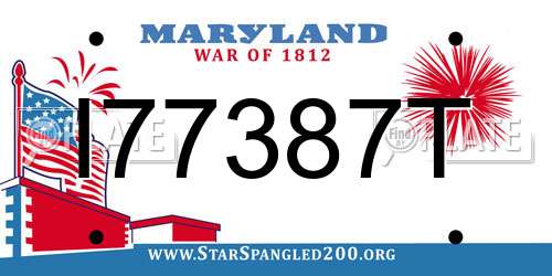 I77387T Maryland License Plate