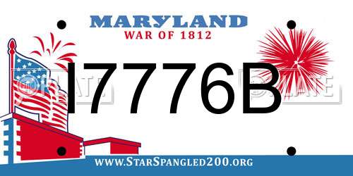I7776B Maryland License Plate