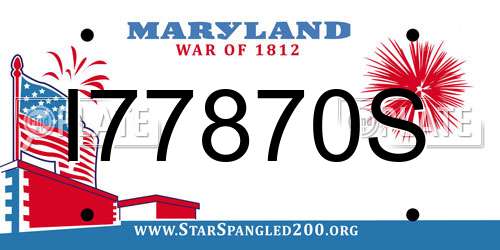 I77870S Maryland License Plate