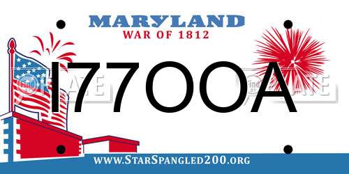 I77OOA Maryland License Plate