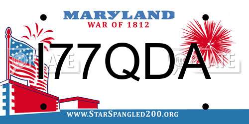 I77QDA Maryland License Plate