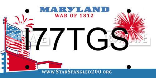 I77TGS Maryland License Plate