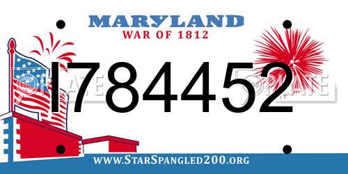 I784452 Maryland License Plate