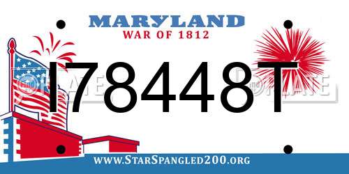 I78448T Maryland License Plate