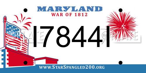 I7844I Maryland License Plate
