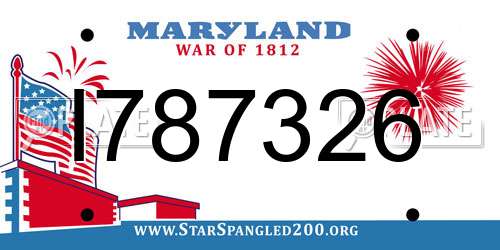 I787326 Maryland License Plate