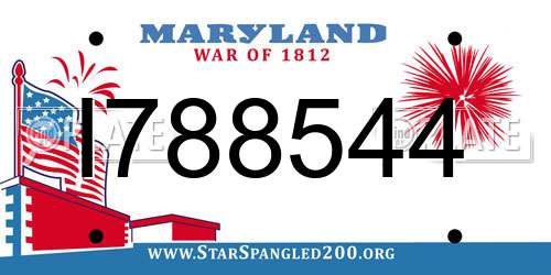 I788544 Maryland License Plate