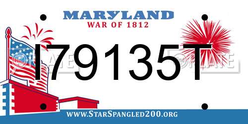 I79135T Maryland License Plate