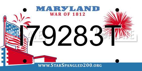 I79283T Maryland License Plate
