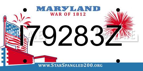 I79283Z Maryland License Plate