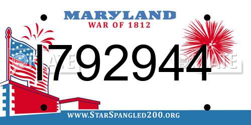 I792944 Maryland License Plate